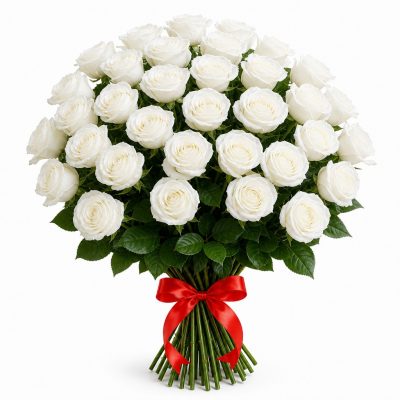 31 роз белая Голландия, букет, доставка
